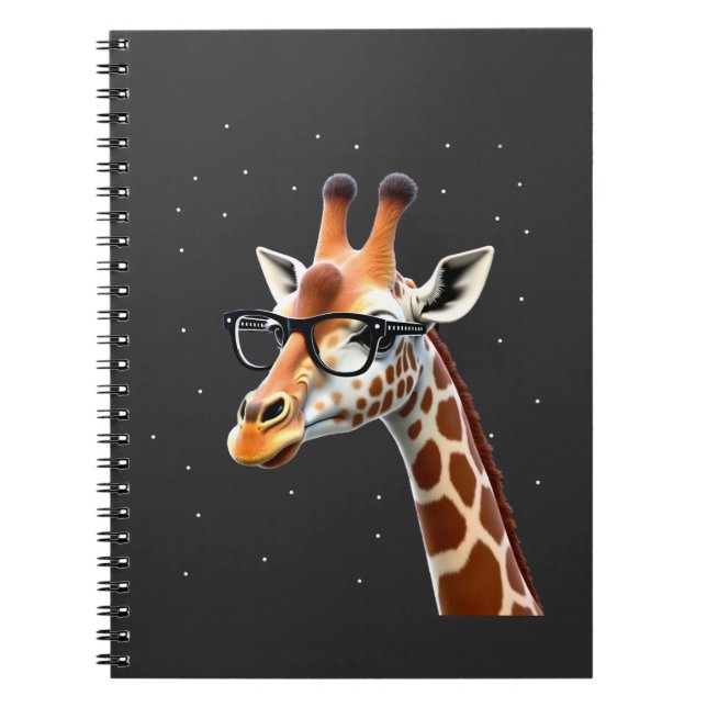 Carnet Good Time Hipster Giraffe T-Shirt Men's Women's Ch (Devant)