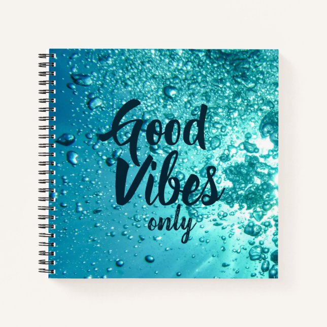 Carnet Good Vibes et Cool Blue Water (Devant)