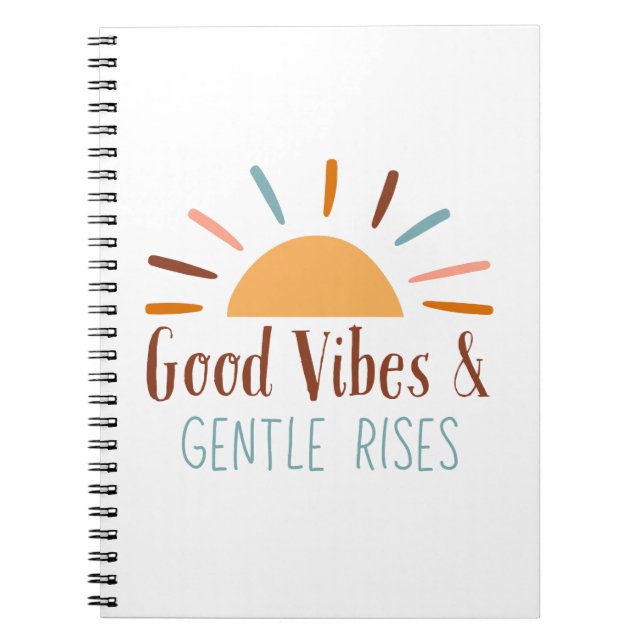 Carnet Good Vibes & Gentle Rises Boho Carnet/Journal (Devant)