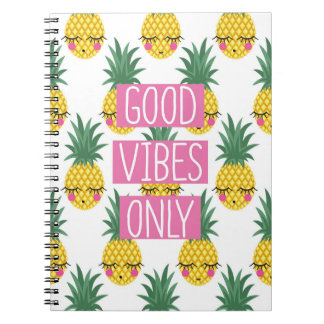 Carnet Good Vibes Pineapples Motif d'été