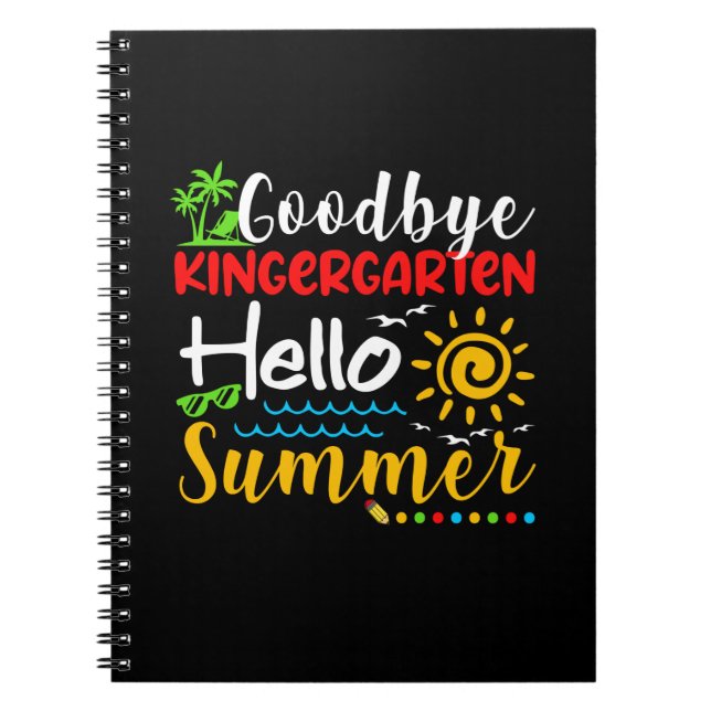 Carnet Goodbye Kindergarten Hello Summer Graduation (Devant)