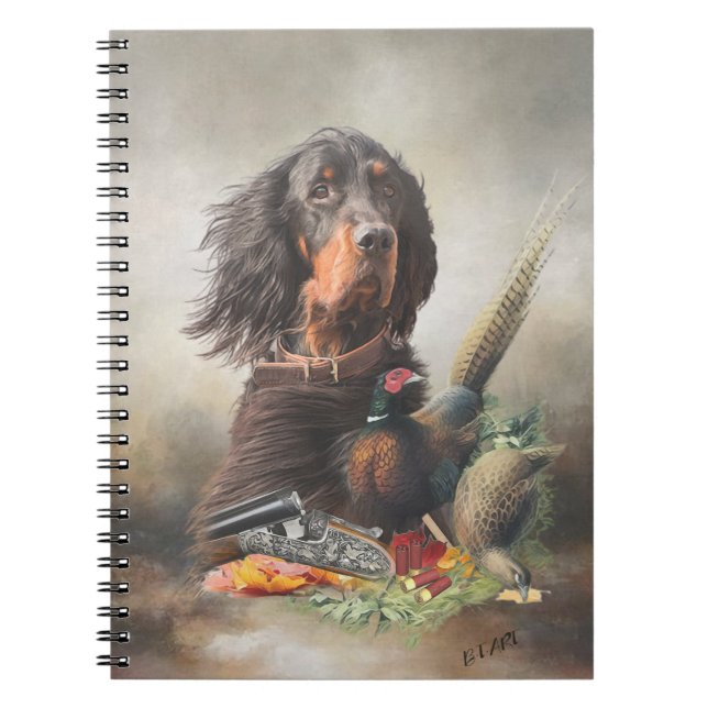 Carnet Gordon setter avec faisans, Art (Devant)