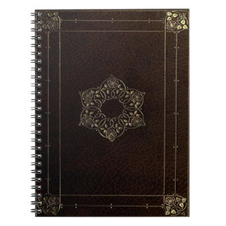 Carnet Goth en cuir de feuille d'or