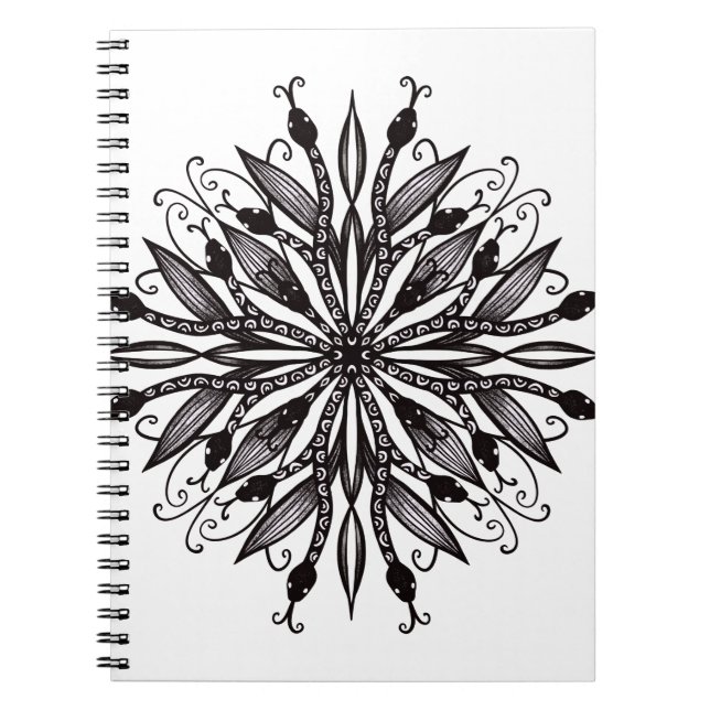 Carnet Goth Nature Lover Noir et blanc (Devant)