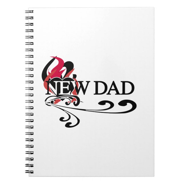 Carnet Gothic Heart New Dad T-shirts et cadeaux (Devant)