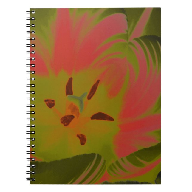Carnet gothique et sombre de tulipe rouge (Devant)