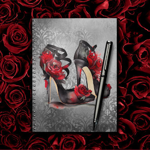 Carnet Gothique Fashion Strappy talons avec Roses sur Gru