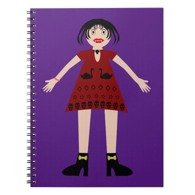 Carnet Gothique Halloween Vampire Lady (Devant)