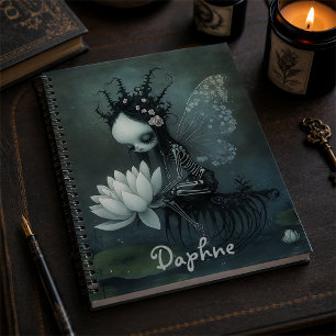 Carnet Gothique Imaginaire foncé Fairy Skeleton Nom perso