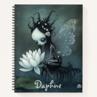 Carnet Gothique Imaginaire foncé Fairy Skeleton Nom perso