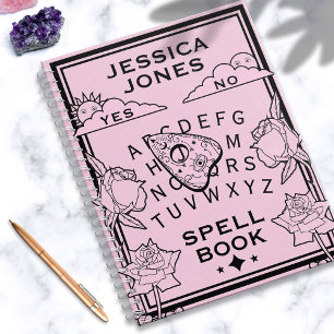 Carnet Gothique Pastel Rose Black Girl Spirit Board Spell