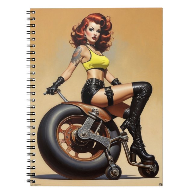 Carnet Gothique Roller Derby Girl (Devant)