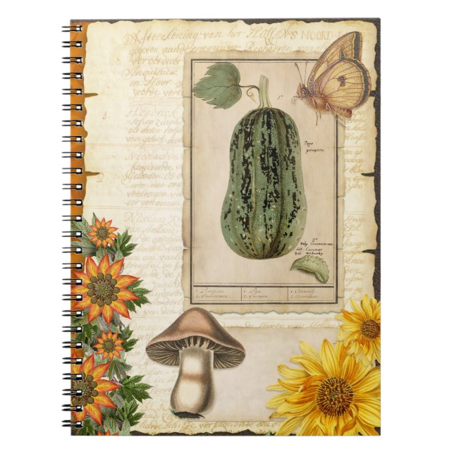 Carnet Gourdes vertes d'hiver (Devant)