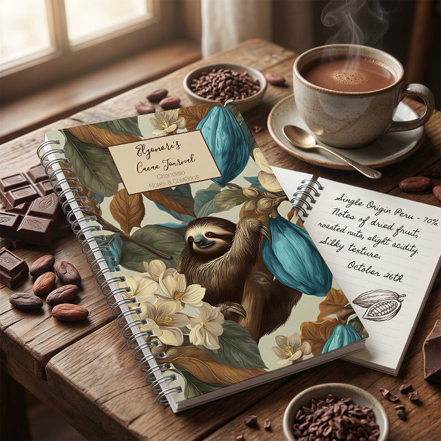 Carnet Goûter au Chocolat de Paresseux Cacao Turquoise (Créateur téléchargé)