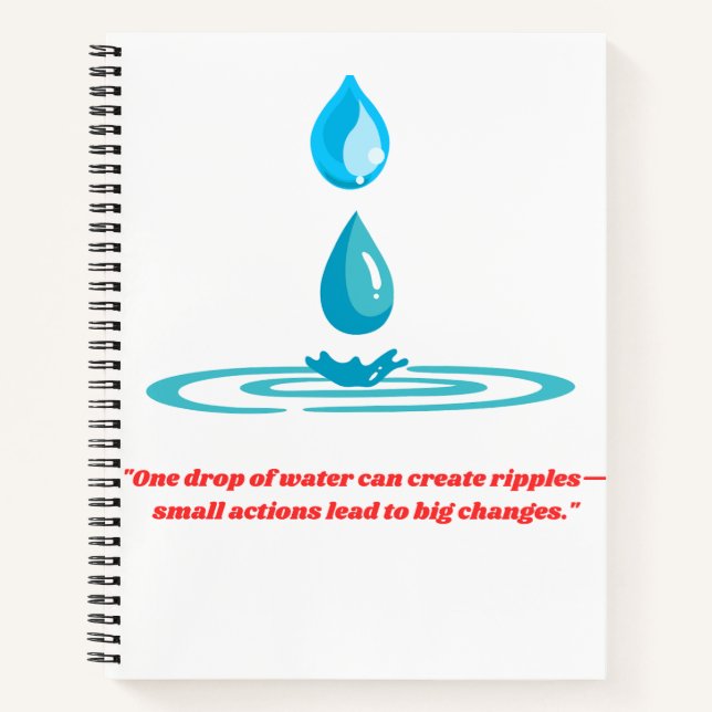 Carnet Goutte d'eau design premium (Devant)