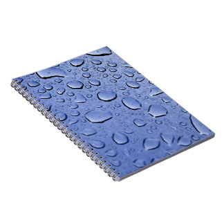 Carnet Gouttelettes d'eau bleue