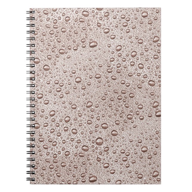 Carnet gouttelettes d'eau Sepia (Devant)