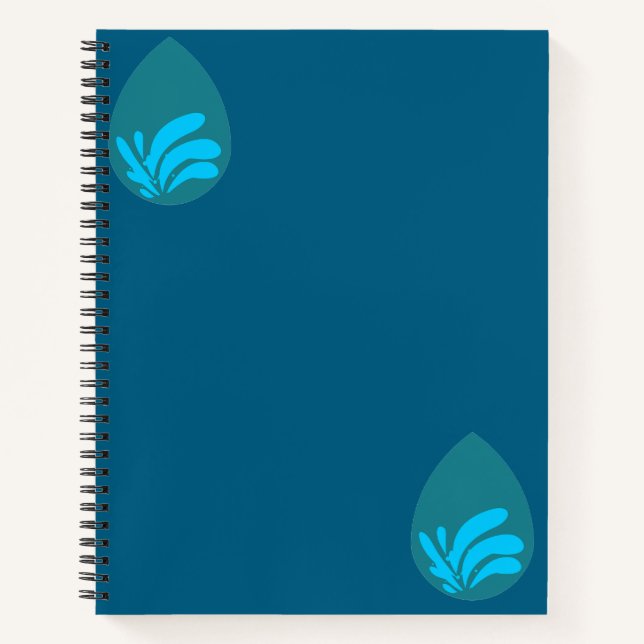 Carnet Gouttes d'eau abstraites (Devant)