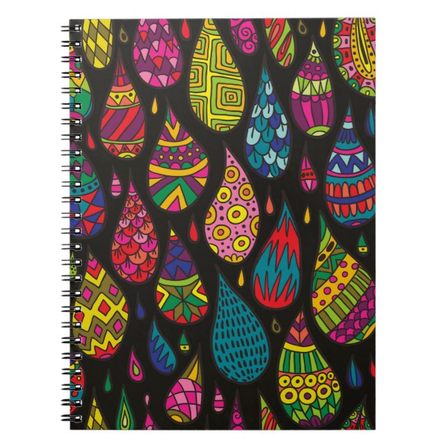 Carnet Gouttes décoratives à motif sans couture. Br (Devant)