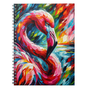 Carnet Grâce de flamant radieux – Art d'oiseau tropical c