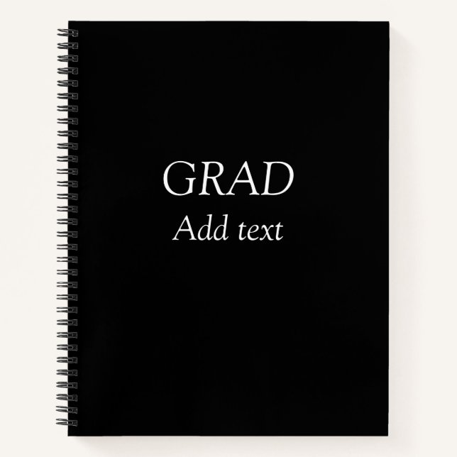 Carnet Grad simple graduation minimale élégante typo mode (Devant)