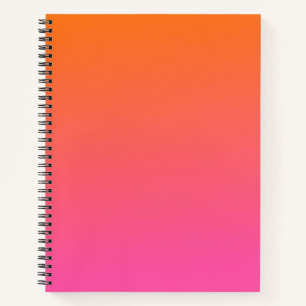 Carnet Gradient orange et rose