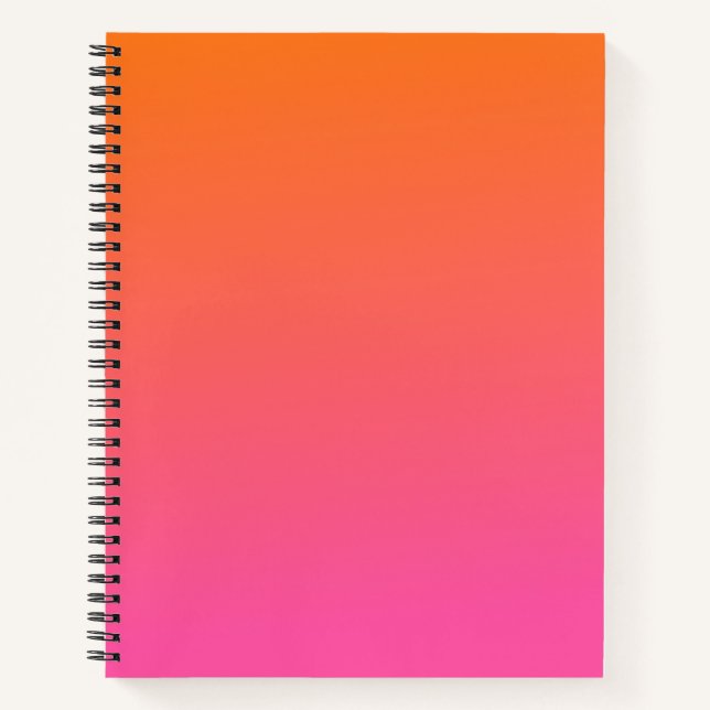 Carnet Gradient orange et rose (Devant)