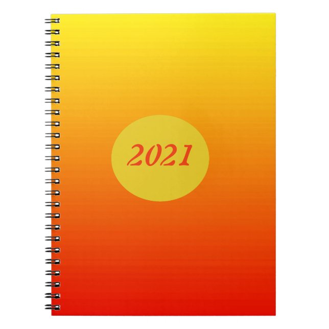 Carnet Gradient rouge, orange et jaune watercolor (Devant)