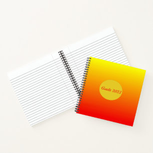 Carnet Gradient rouge, orange et jaune watercolor