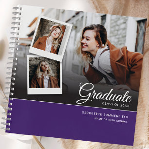 Carnet Graduation 2024 Party Grad Purple Photo Invité