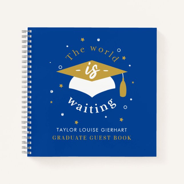 Carnet Graduation 2024 World attend Blue Party Invité (Devant)