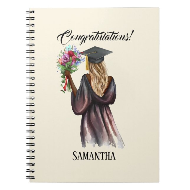 Carnet Graduation d'aquarelle personnalisée (14) (Devant)