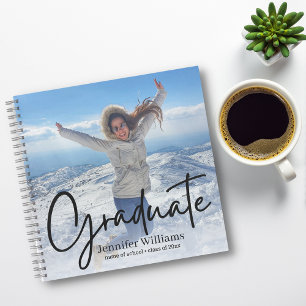 Carnet graduation de la photo de script minimaliste 2025