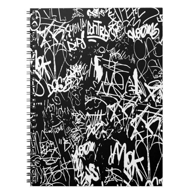 Carnet Graffiti Collage Abstrait Motif d'impression (Devant)