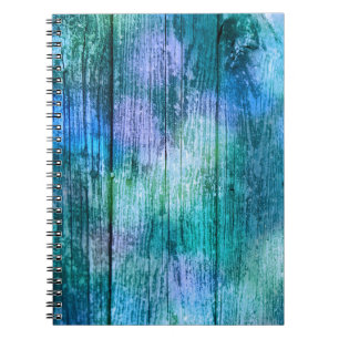 Carnet Graffiti de clôture en bois violet bleu vert turqu