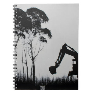 Carnet Graffiti de déforestation Silhouette Art
