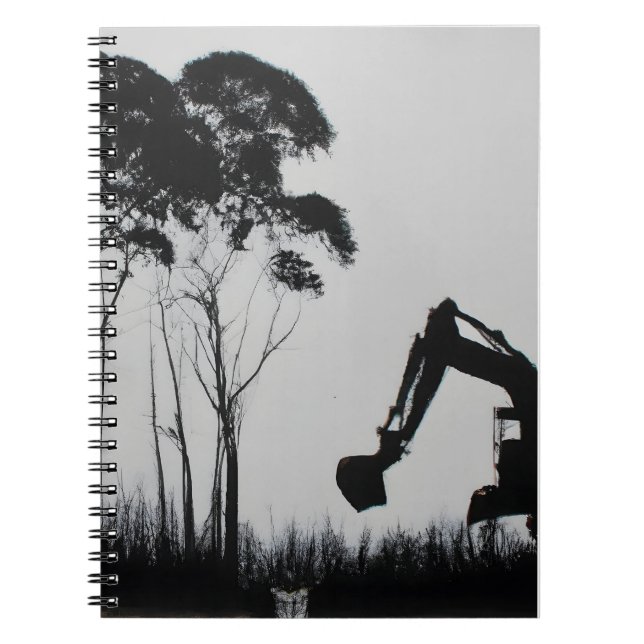 Carnet Graffiti de déforestation Silhouette Art (Devant)