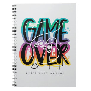 Carnet Graffiti de game over joystick joueur