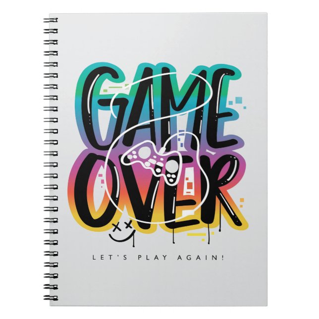 Carnet Graffiti de game over joystick joueur (Devant)