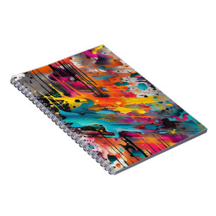 Carnet Graffiti éclaboussé de chaos vif