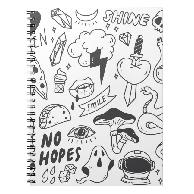 Carnet Graffiti mignon : Doodle Art Set. (Devant)