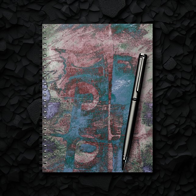 Carnet Graffiti peint Grunge | Taupe bleu rouille (Créateur téléchargé)