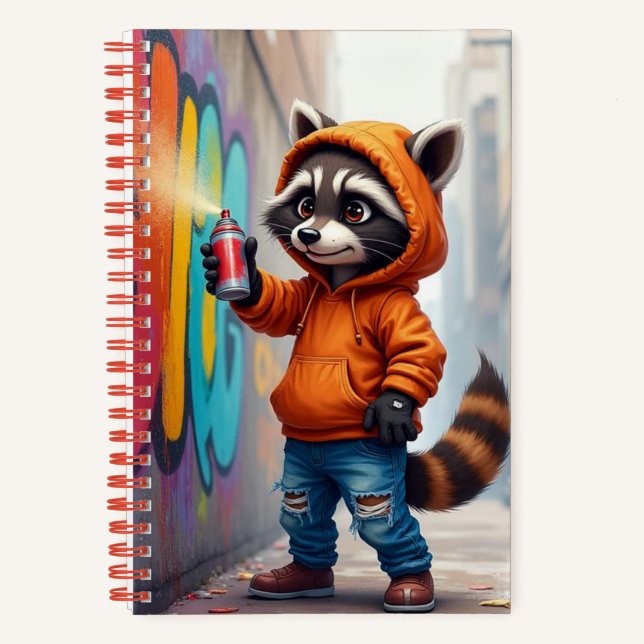 Carnet Graffiti Raccoon, auteur Natasha Us (Recto)