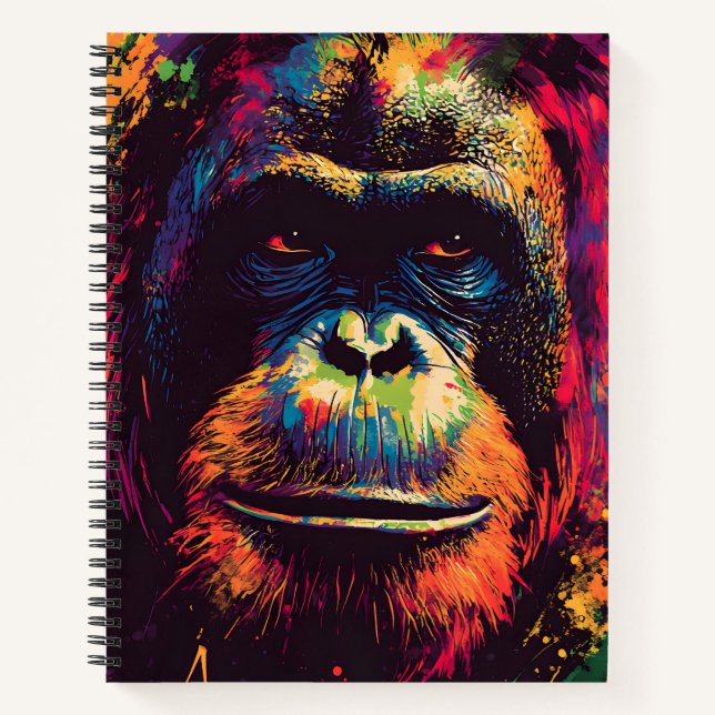 Carnet Graffiti sauvage Gorille de la jungle urbaine (Devant)