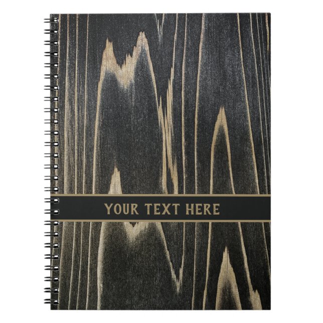 Carnet Grain de bois séculaire - Personnalisable (Devant)