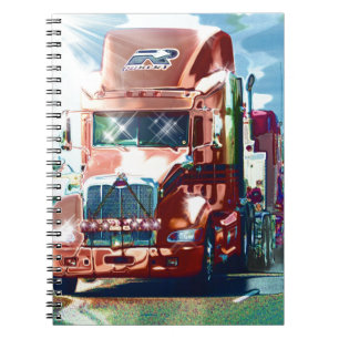 Carnet Grand Camion Rouge Lourds pour les Camionneurs et 