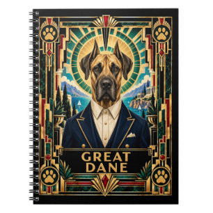 Carnet Grand Danois, Chien Art Déco