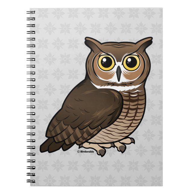 Carnet Grand hibou à cornes (Devant)