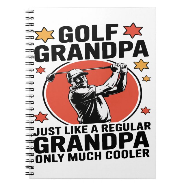 Carnet Grand-père de golf comme un grand-père régulier (Devant)