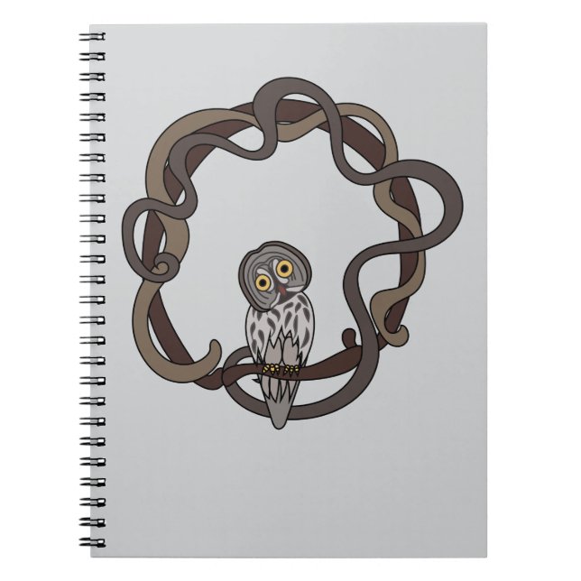Carnet Grande chouette grise (Devant)